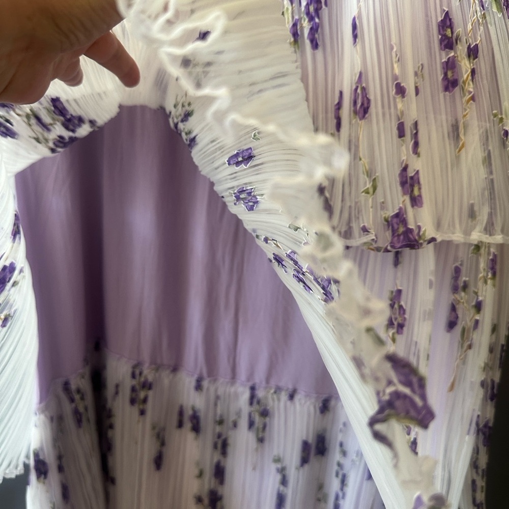Dress the Population Lavender Floral Strapless Maxi Dress - Picture 9 of 11